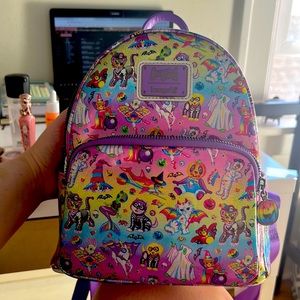 Lisa frank halloween holographic glow in the dark bag
